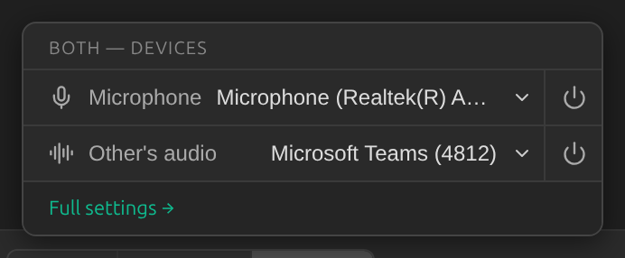 Check the devices a mode uses