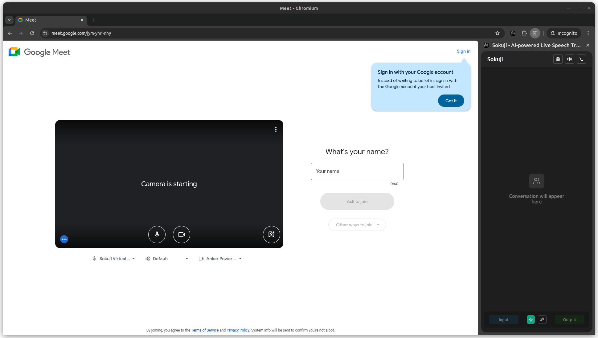 Configure Sokuji Settings