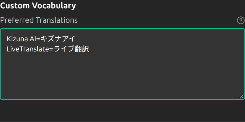 Preferred Translations with two source=target lines