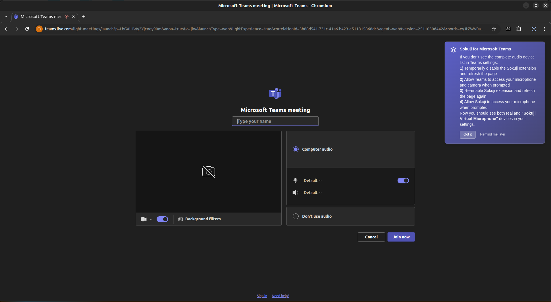Open Microsoft Teams Web