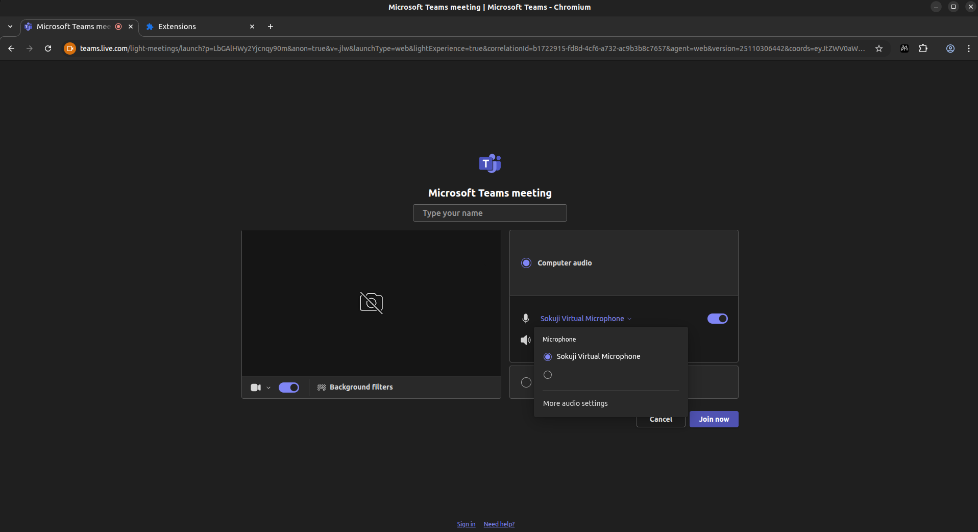 Troubleshoot: Only Virtual Microphone Visible