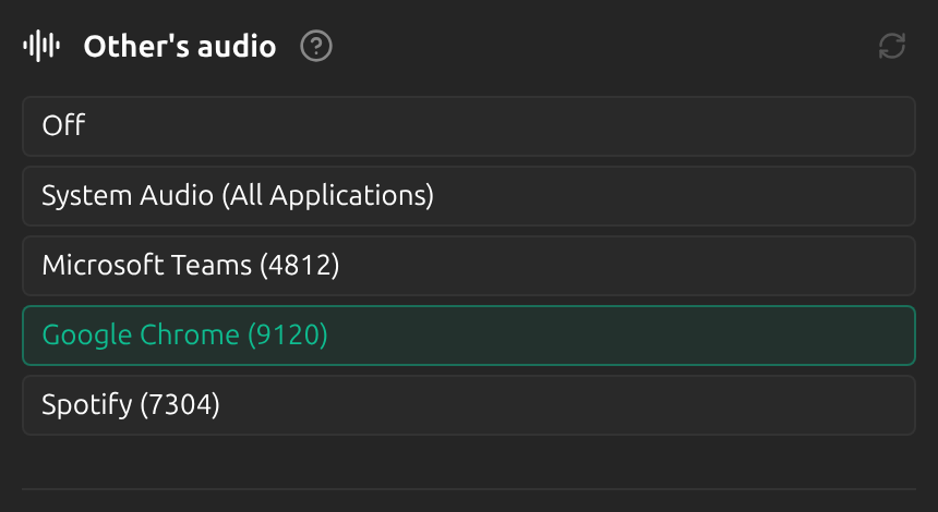 Choose what Sokuji listens to